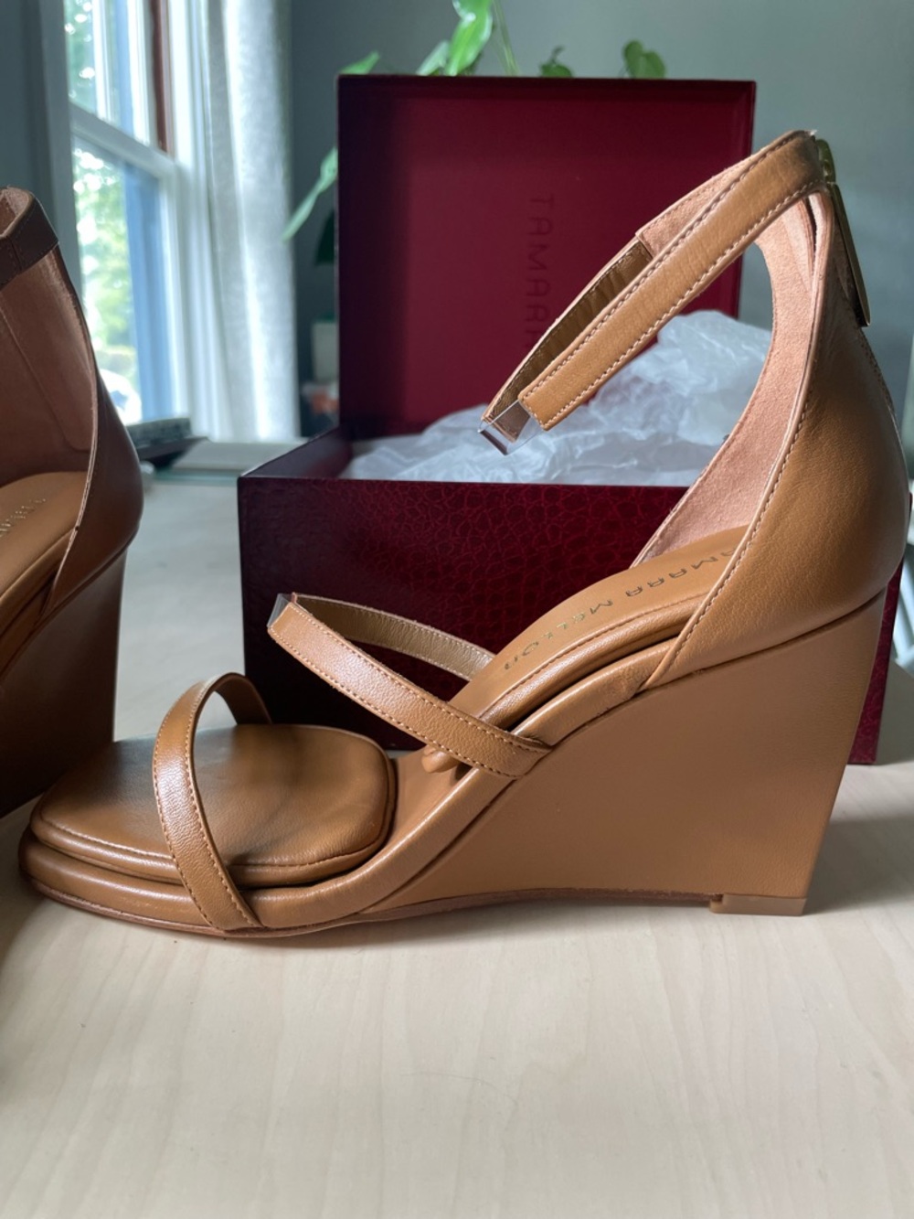 Brand New with box Tamara Mellon  Strappy Wedge Sandals